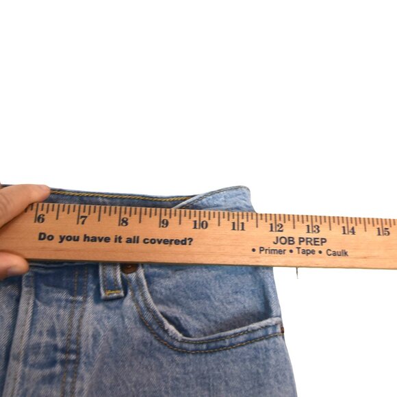 Levi’s Ribcage Straight Jeans W24 L27 Light Wash Distressed High Rise - Picture 5 of 10